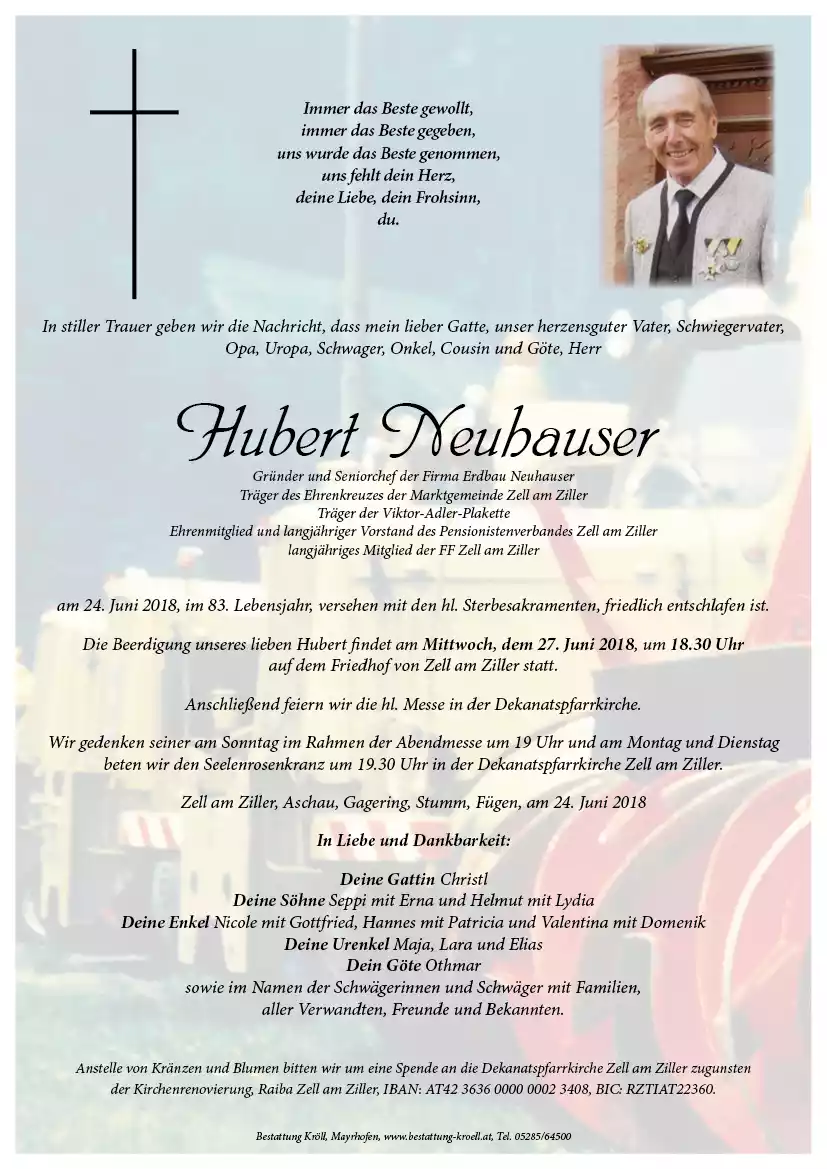Parte von Hubert Neuhauser